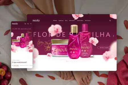 Paixao linha flor de baunilha landing page