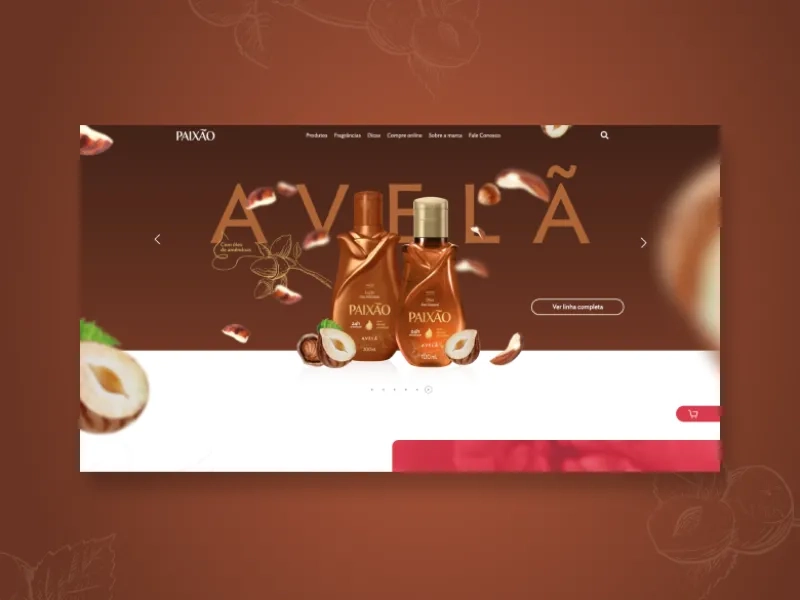 Paixao linha avelã landing page